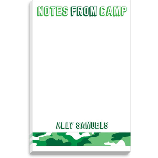 Green Camo Camp Notepads